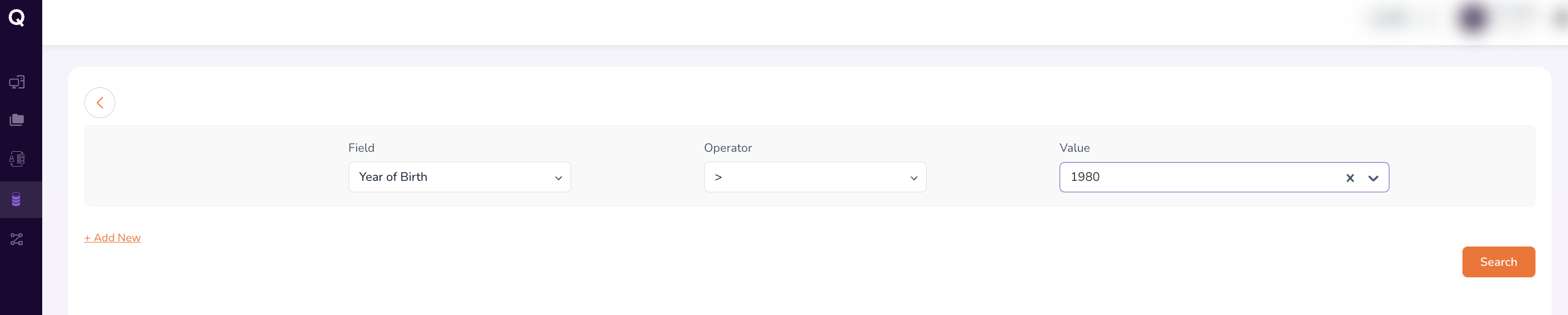 Screenshot: Query Builder