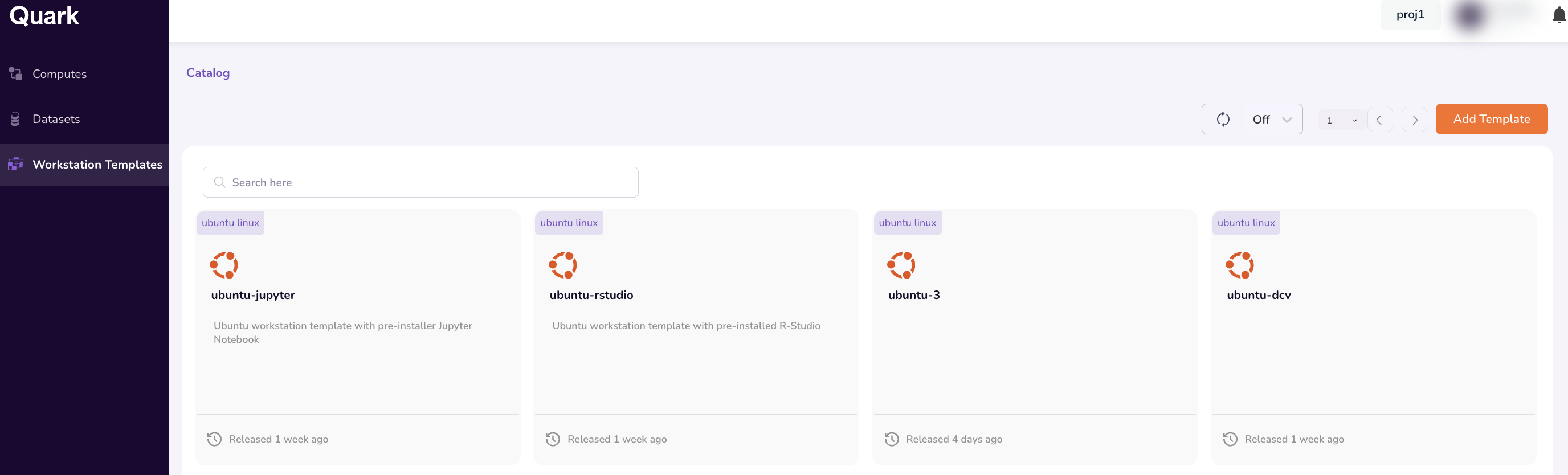 Workstations dashboard