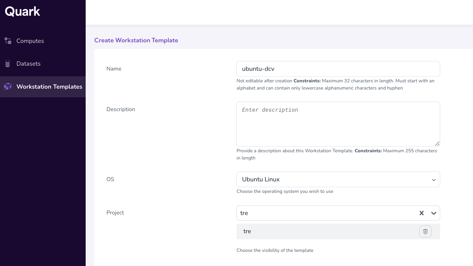 Workstations dashboard