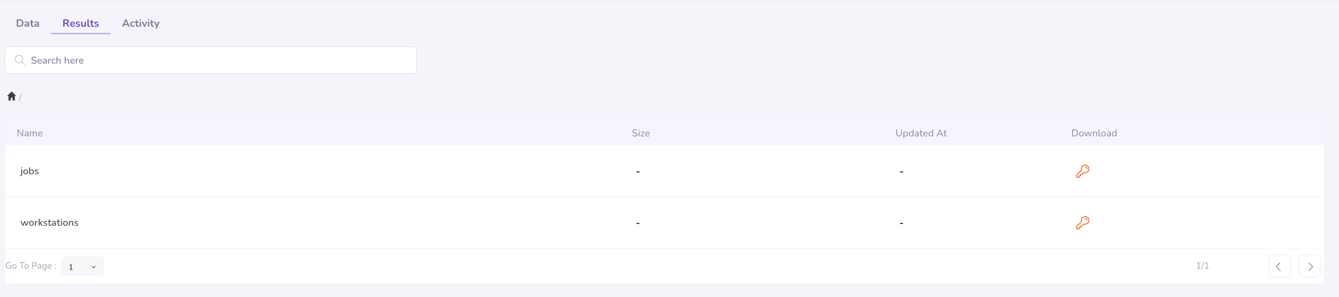 Results Tab Categorization